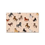 Horses For Courses Pattern Sticker Rectangular (100 pack) Front