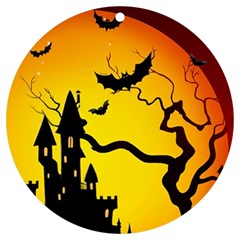 Halloween Night Terrors Uv Print Acrylic Ornament Round by Ket1n9