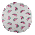 Fresh Watermelon Slices Texture Large 18  Premium Flano Round Cushions Front