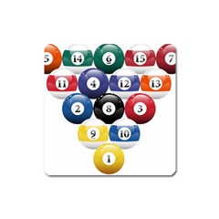 Racked Billiard Pool Balls Square Magnet by Ket1n9