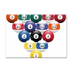 Racked Billiard Pool Balls Sticker A4 (10 Pack) by Ket1n9