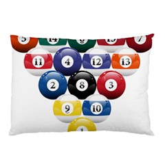 Racked Billiard Pool Balls Pillow Case (two Sides) by Ket1n9