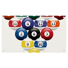 Racked Billiard Pool Balls Banner And Sign 7  X 4  by Ket1n9