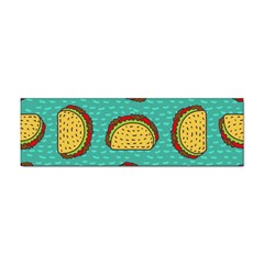 Taco Drawing Background Mexican Fast Food Pattern Sticker (bumper) by Ket1n9