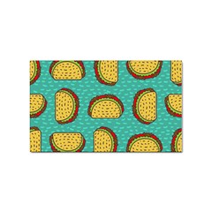 Taco Drawing Background Mexican Fast Food Pattern Sticker Rectangular (100 Pack) by Ket1n9