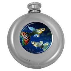 Marine Fishes Round Hip Flask (5 Oz) by Ket1n9