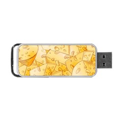 Cheese Slices Seamless Pattern Cartoon Style Portable Usb Flash (one Side) by Ket1n9