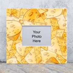 Cheese Slices Seamless Pattern Cartoon Style White Wall Photo Frame 5  X 7  by Ket1n9