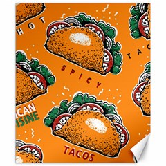 Seamless Pattern With Taco Canvas 8  X 10  by Ket1n9