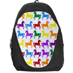 Colorful Horse Background Wallpaper Backpack Bag by Hannah976