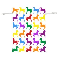 Colorful Horse Background Wallpaper Lightweight Drawstring Pouch (xl) by Hannah976