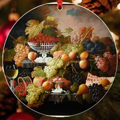 Abundance Of Fruit Severin Roesen Uv Print Acrylic Ornament Round by Hannah976