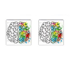 Brain Mind Psychology Idea Drawing Cufflinks (square) by Ndabl3x