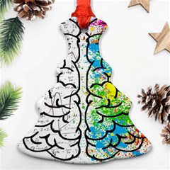 Brain Mind Psychology Idea Drawing Ornament (christmas Tree)  by Ndabl3x