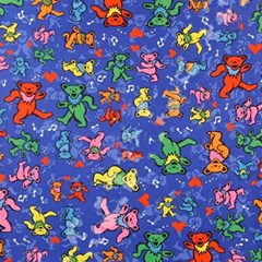 Grateful Dead Bears Pattern Play Mat (rectangle) by Cendanart