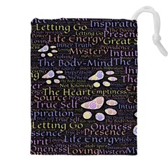 Footprints Path Mystery Unknown Drawstring Pouch (5xl) by Paksenen