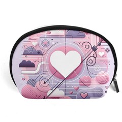 Heart Love Minimalist Design Accessory Pouch (large) by Bedest