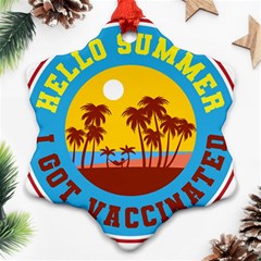 Vaccination Summer Snowflake Ornament (two Sides) by Cendanart