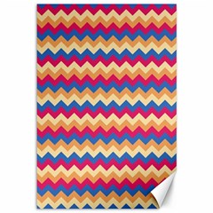 Zigzag Pattern Seamless Zig Zag Background Color Canvas 12  X 18  by Ket1n9