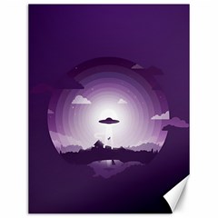 Ufo Illustration Style Minimalism Silhouette Canvas 12  X 16  by Cendanart