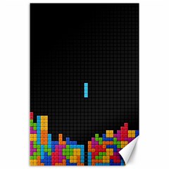 Tetris Game Canvas 24  X 36  by Cendanart