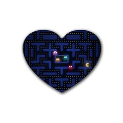 Retro Games Rubber Heart Coaster (4 Pack) by Cendanart