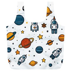 Set Cartoon Symbol Pattern Full Print Recycle Bag (xl) by Bedest