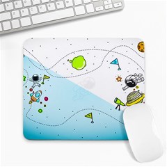 Astronaut Spaceship Large Mousepad by Bedest