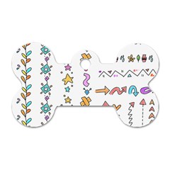 Doodles Border Letter Ornament Dog Tag Bone (one Side) by Bedest