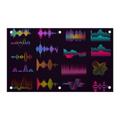 Colorful Sound Wave Set Banner And Sign 5  X 3  by Bedest