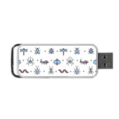 Insects Icons Square Seamless Pattern Portable Usb Flash (one Side) by Bedest