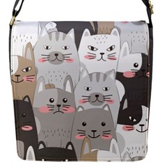 Cute Cats Seamless Pattern Flap Closure Messenger Bag (s) by Bedest