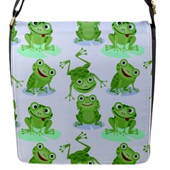 Cute Green Frogs Seamless Pattern Flap Closure Messenger Bag (s) by Bedest