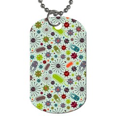 Seamless Pattern With Viruses Dog Tag (one Side) by Bedest