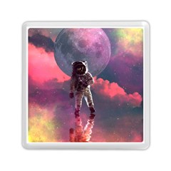 Aesthetic Astronautics Atmosphere Blue Clouds Cosmos Fantasy Galaxy Memory Card Reader (square) by Cendanart