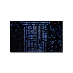 Doctor Who Tardis Sticker Rectangular (100 Pack) by Cendanart