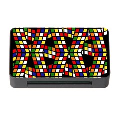 Graphic Pattern Rubiks Cube Memory Card Reader With Cf by Cendanart