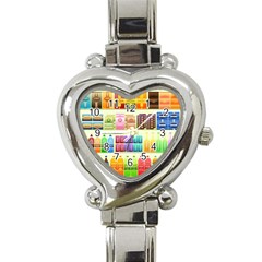 Supermarket Shelf Products Snacks Heart Italian Charm Watch by Cendanart