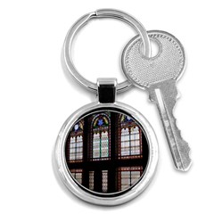 Stained Glass Window Krotoszyn Key Chain (round) by Cendanart