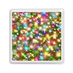 Star Colorful Christmas Abstract Memory Card Reader (square) by Cendanart