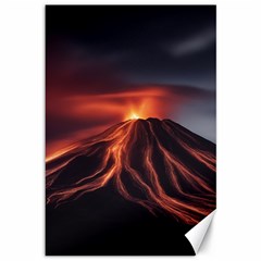 Volcanic Eruption Canvas 12  X 18  by Proyonanggan