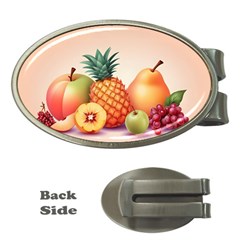 Fruit Pattern Apple Abstract Food Money Clips (oval)  by Proyonanggan