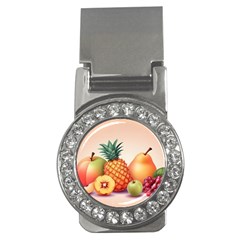 Fruit Pattern Apple Abstract Food Money Clips (cz)  by Proyonanggan