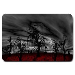 Grave Yard Dark Fantasy Trees Large Doormat by Cemarart