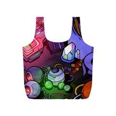 Graffiti Corazones Kingdom Saga Super Full Print Recycle Bag (s) by Cemarart