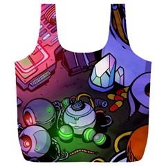 Graffiti Corazones Kingdom Saga Super Full Print Recycle Bag (xxl) by Cemarart