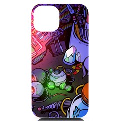 Graffiti Corazones Kingdom Saga Super Iphone 14 Black Uv Print Case by Cemarart