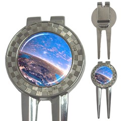 Earth Blue Galaxy Sky Space 3-in-1 Golf Divots by Cemarart