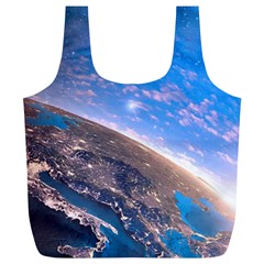 Earth Blue Galaxy Sky Space Full Print Recycle Bag (xl) by Cemarart