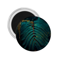 Dark Green Leaves Leaf 2 25  Magnets by Cemarart